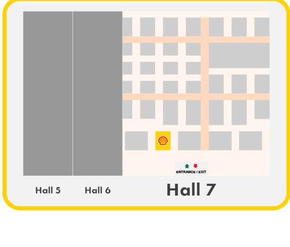 Floorplan Map Hall 7 - Shell Booth at ICE BSD